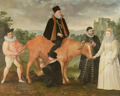 Portrait de Philippe II (monté sur une vache), le duc d
